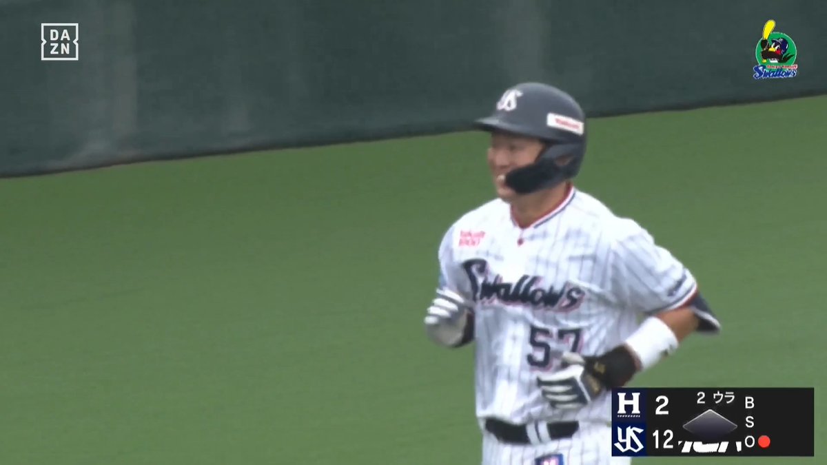 試合成立を願う 防球ネットに突き刺した 矢野泰二郎 公式戦初ホームラン ⚾️ヤクルト×ハヤテ(ファーム) #イージースポーツ #swallows #だったらDAZN