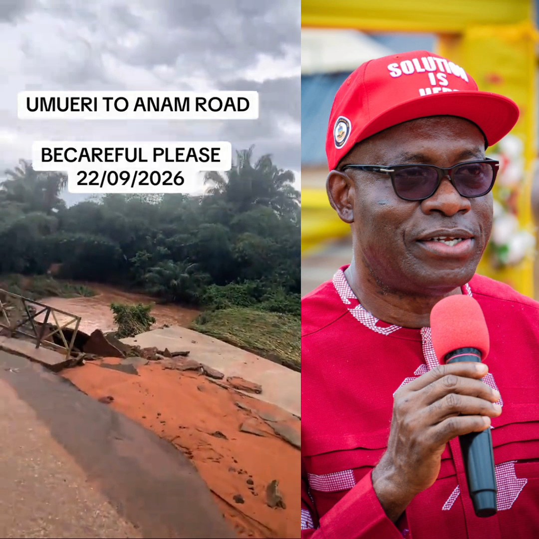 “This is the current condition of the Umueri–Anam Road in Anambra State.” — Man calls the attention of Anambra State Governor, Prof. Chukwuma Soludo, to the condition of the road.