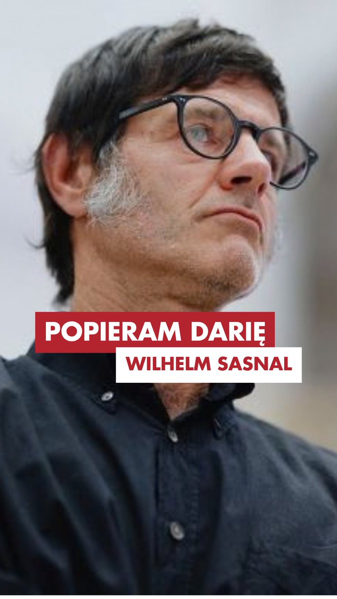 Wilhelm Sasnal, malarz i reżyser. Dziękuję za Twoje poparcie Wilhelmie!