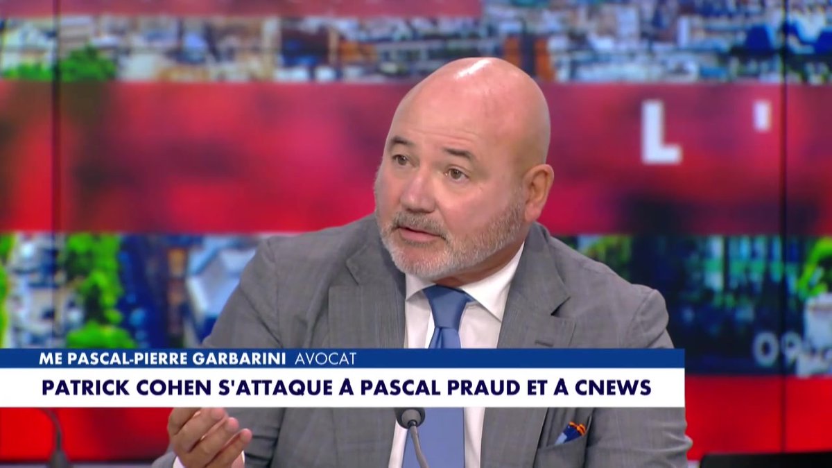 Édito de Patrick Cohen contre Pascal Praud : « Vous dites qu’on vous met une cible dans le dos, c’est la vérité. Moi je serais inquiet parce que ça va de plus en plus loin », estime Me Pascal-Pierre Garbarini Pascal Garbarini #HDPros Pascal Praud #Europe1