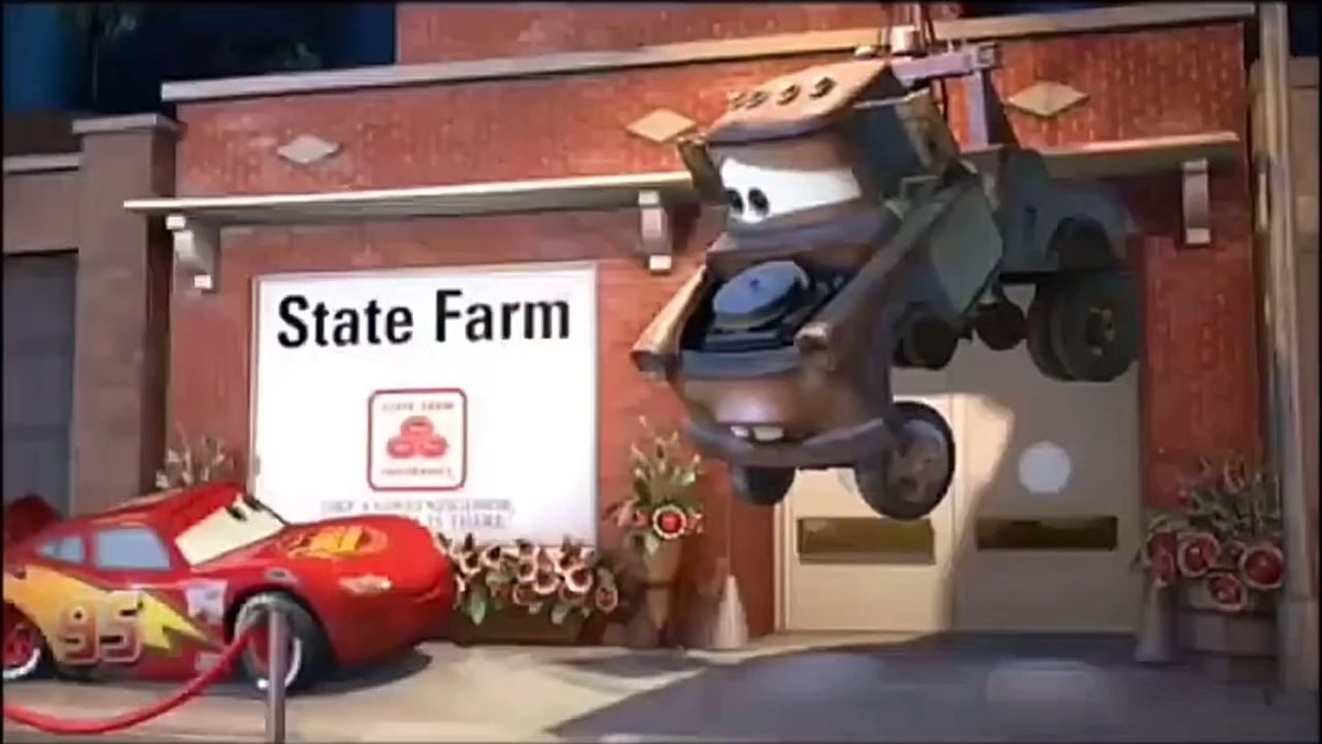Who remembers a State Farm commercial featuring Pixar’s Cars? I remembered watching commercial as a kid.