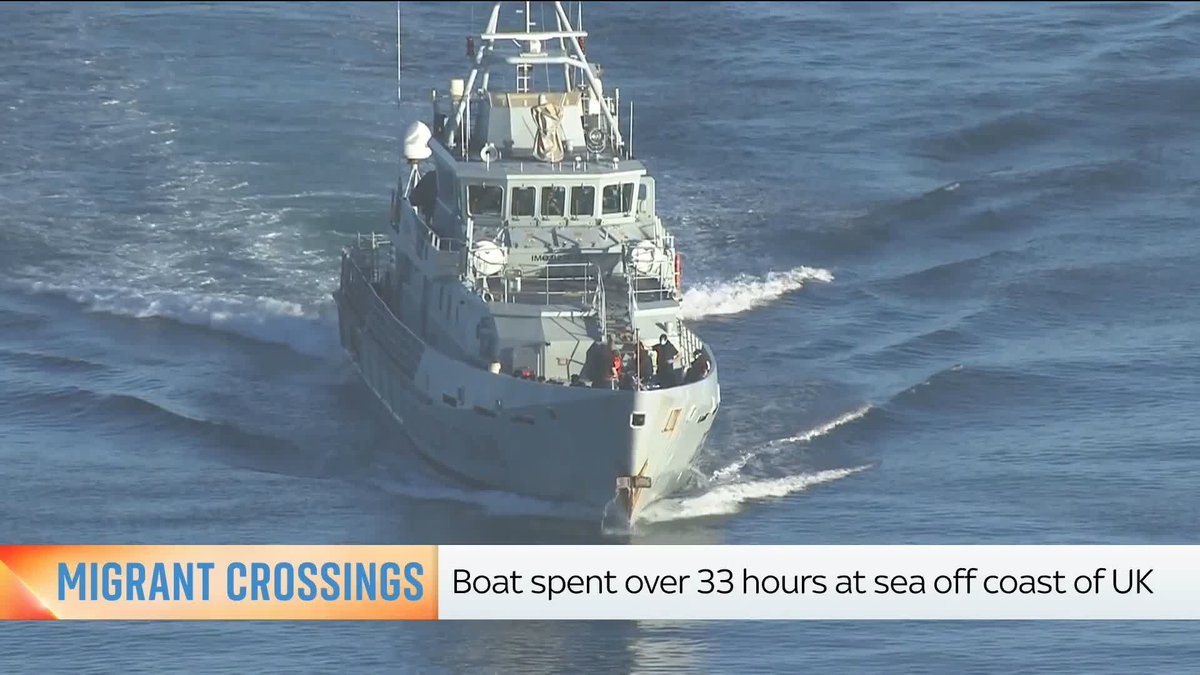 A boat containing 51 migrants has arrived in Dover after spending more than 33 hours at sea off the coast of the UK. Dan Whitehead has the latest from Portsmouth ⬇️ Read more: