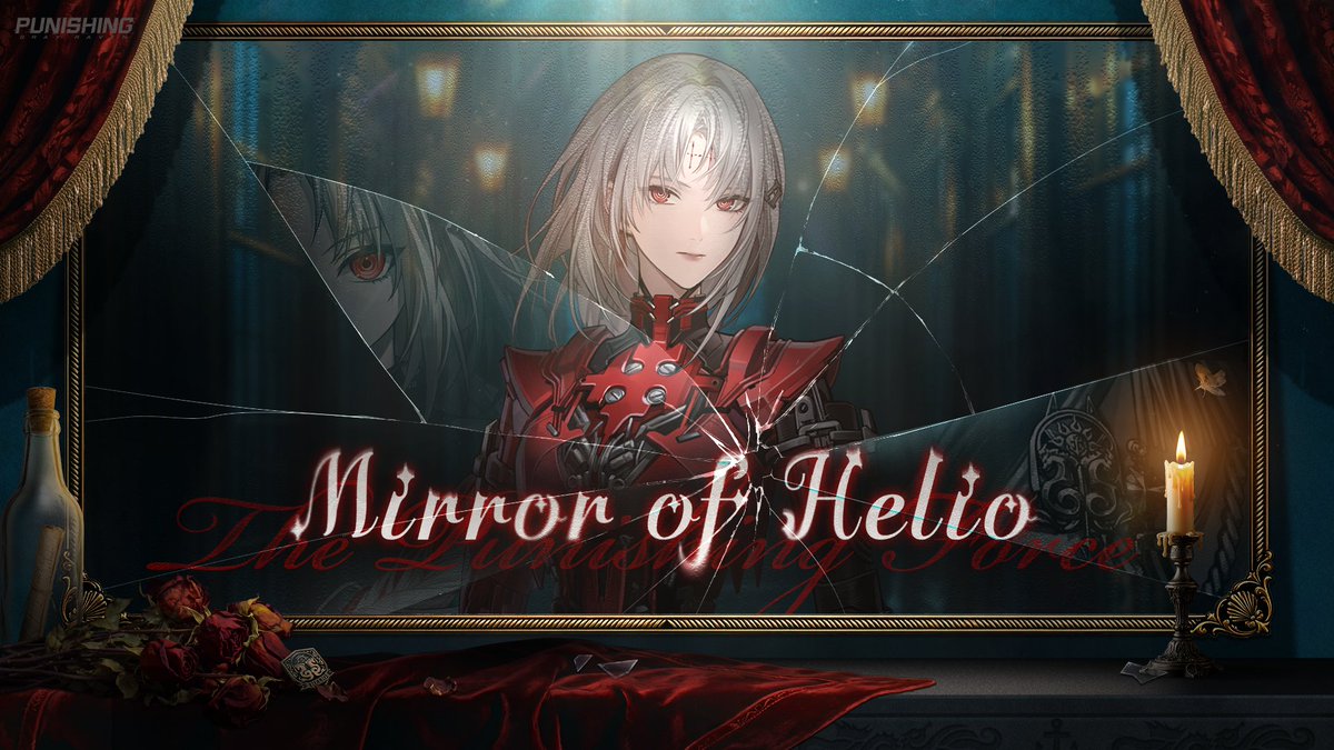 ★Mirror of Helio★ Shadows of the past intertwine, as illusory lights reflect the one within the mirror. "Tell me your answer, Adelyde Helio." ———————————— Punishing: Gray Raven new version [Anchored in Faith] is live on SEPT 24. Punishing: Gray Raven × Date A Live V collaboration is officially live on SEPT 29! New S-Rank Omniframe [Adelyde: Anabasis] and S-Rank Collab Character [Kurumi Tokisaki] are coming soon!