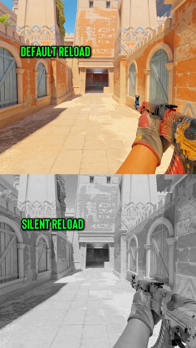 You can now "silent reload" in Counter-Strike 😬 Check out a comparison between the two reloads!