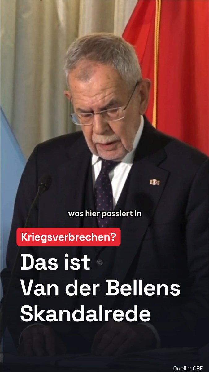 Österreichischer Präsident mit klarer Ansage zu den israelischen Kriegsverbrechen!