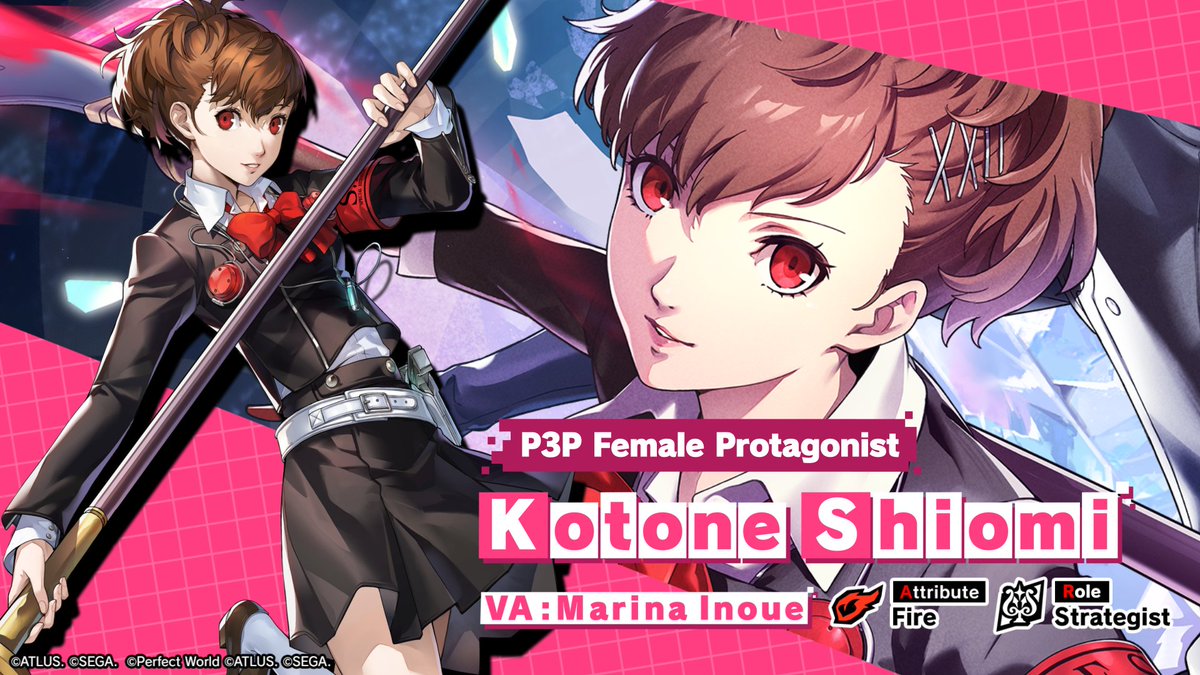 ✧─ New Character Intro ─✧ Check out the teaser trailer for the female protagonist of P3P, Kotone Shiomi, coming soon to P5X! "I’m so excited we get to fight together!" 🌙 Kotone Shiomi / P3P Female Protagonist (VA: #MarinaInoue) #P5XEN #P3P #KotoneShiomi #P3PxP5X