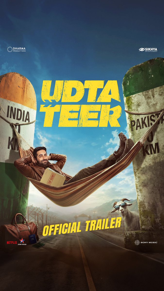 INSTANT IMPACT - #UdtaTeerTRAILER IS OUT NOW, comedy, chaos and action come together in a promising family entertainer. Ayushmann Khurrana is in his element, sharing a lively screen presence with Sara Ali Khan. Directed by debutant Akash A Kaushik. Backed by Dharma Productions & Sikhya Entertainment. In cinemas 9th October 2026. #UdtaTeer #AyushmannKhurrana #SaraAliKhan #SikhyaEntertainment #DharmaProductions