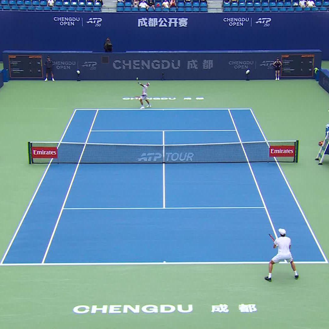 This point was a grind 🫢 Jenson Brooksby shows off his speed in our BetMGM 🦁 shot of the day. #ChengduOpen