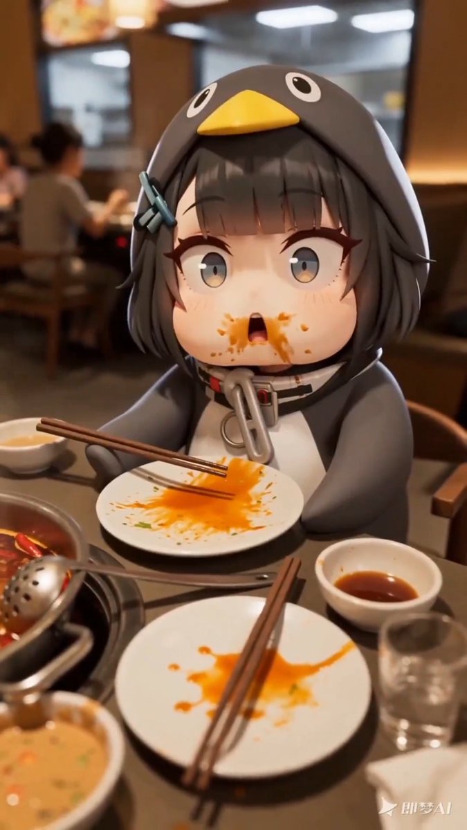 出来吃饭偶遇小咕嘎 #咕咕嘎嘎 #小咕嘎 #可爱 #gugugaga #gugugagapenguin #cute #萌系
