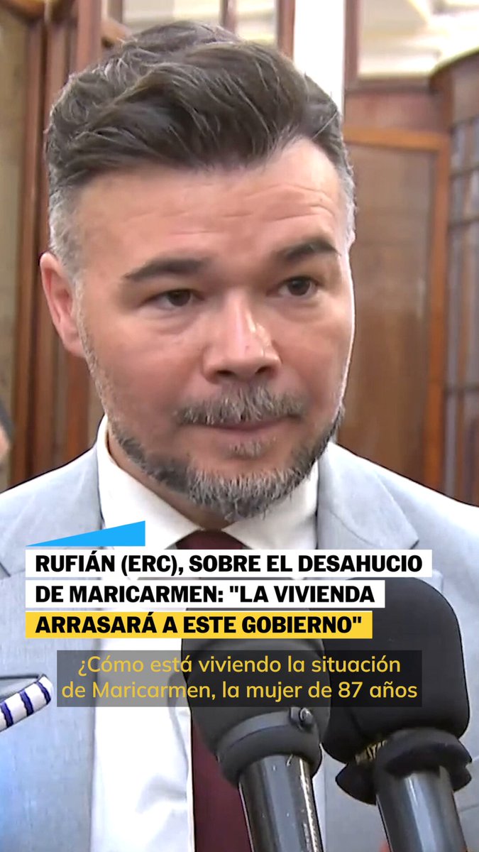 📹 Rufián, sobre el desahucio de Maricarmen: "Lo estoy viviendo con rabia, como cualquier persona decente"