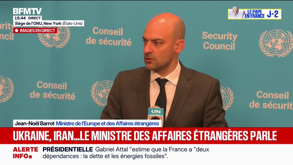 "La France insistera dans les semaines et les mois à venir sur l'organisation des élections palestiniennes", déclare le ministre des affaires étrangères Jean-Noël Barrot