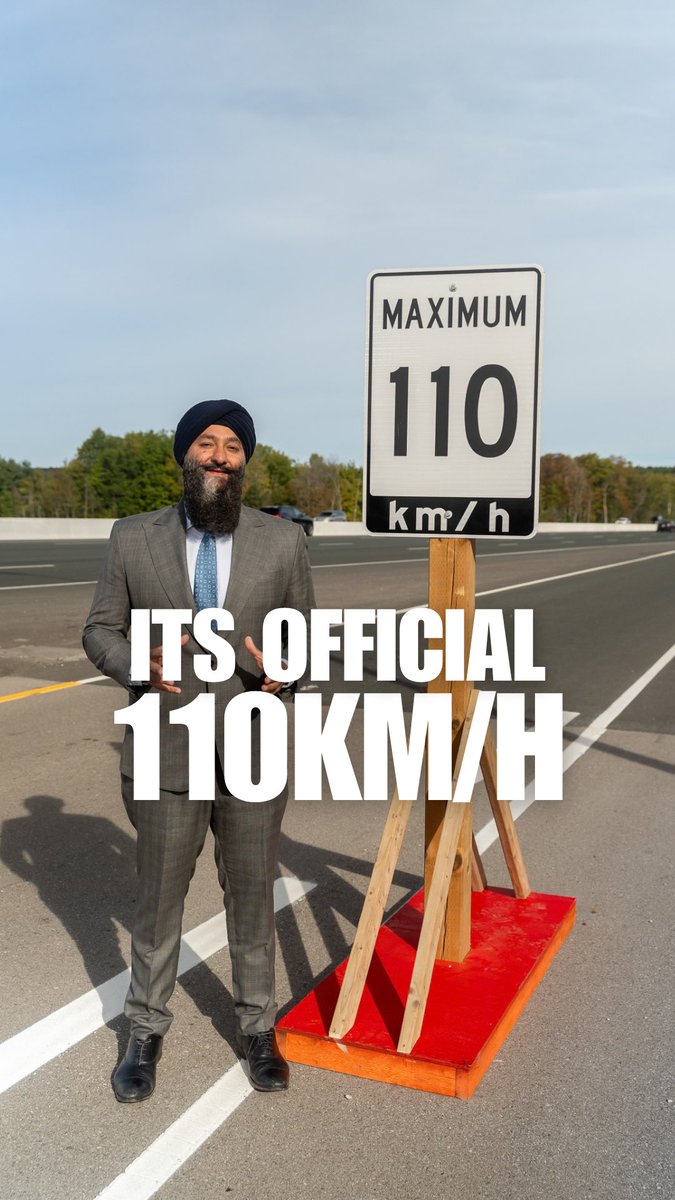 We’re helping Ontario drivers get where they need to go faster. Our government has increased speed limits to 110 km/h on 90% of provincial highways previously posted at 100 km/h. We’re keeping people and goods moving and building a faster, more connected Ontario.