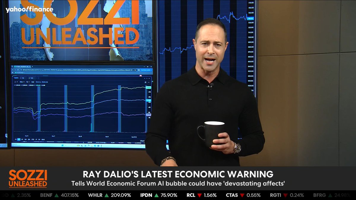 .Ray Dalio says AI will be one of the biggest productivity forces in history, and also a bubble capable of devastating effects when it breaks. 😬