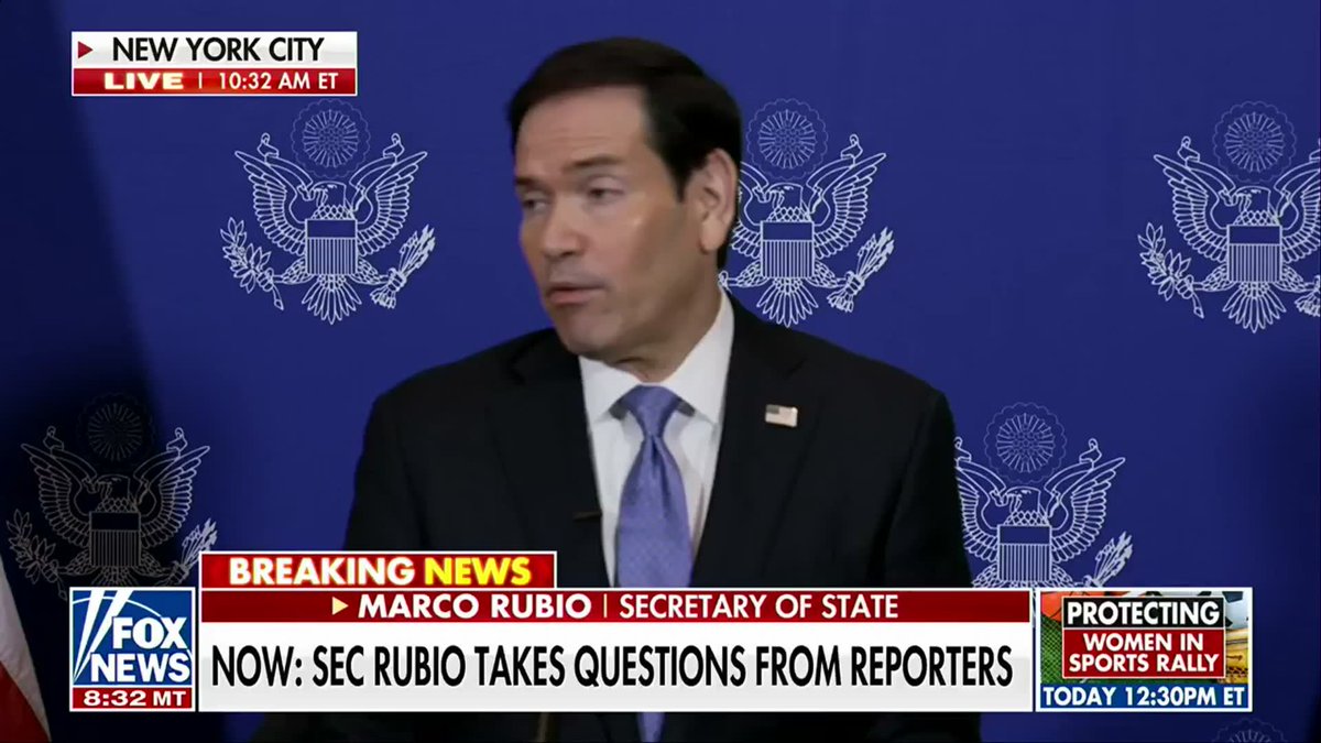 "We will always act in the national interest of our country, not in the interest of the international order." Secretary of State Marco Rubio makes clear where the Trump administration's priorities stand, saying the U.S. will act in its own national interest while President Trump is in office. "We will never put the international order above the interest of the United States."