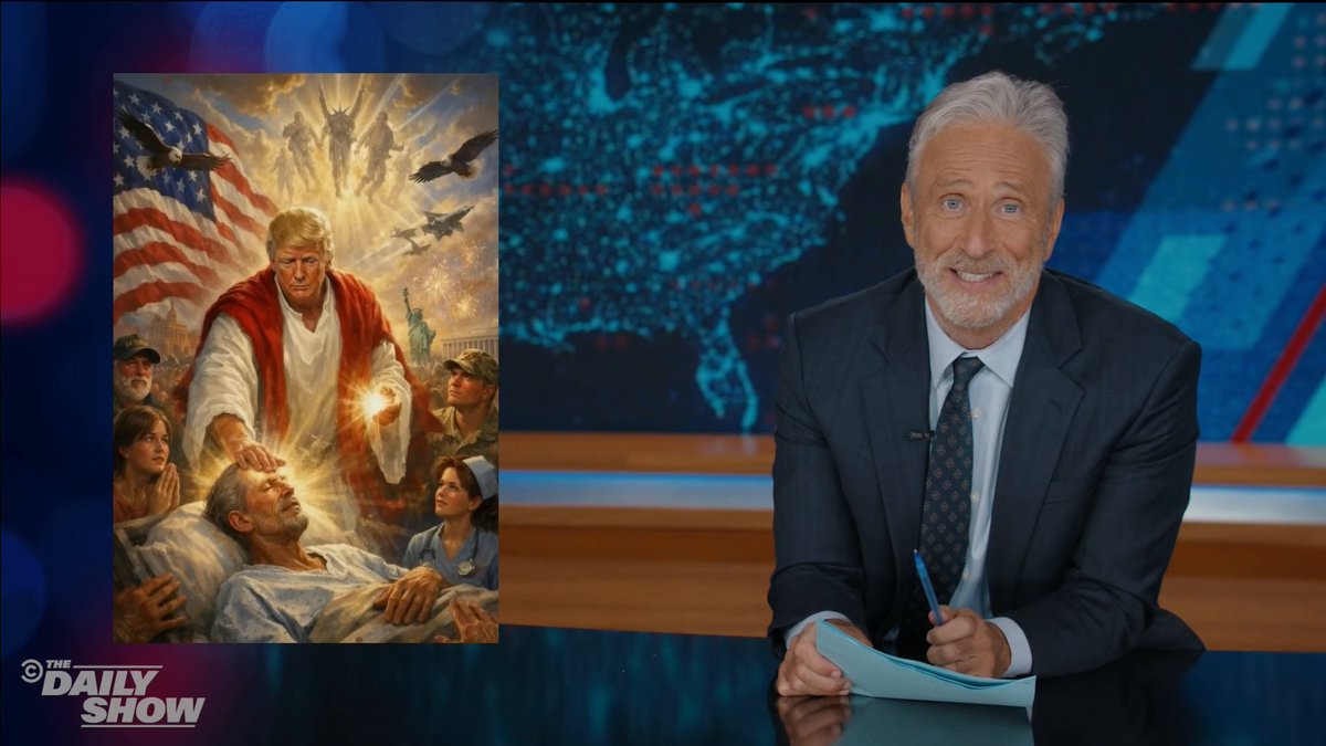 .Jon Stewart gets to the bottom of why Trump is so gung-ho about AI