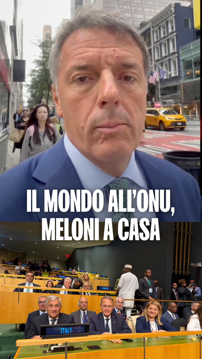 Sono tutti a New York. Quasi tutti perché la Meloni non è venuta. E manda Tajani. Che figuraccia