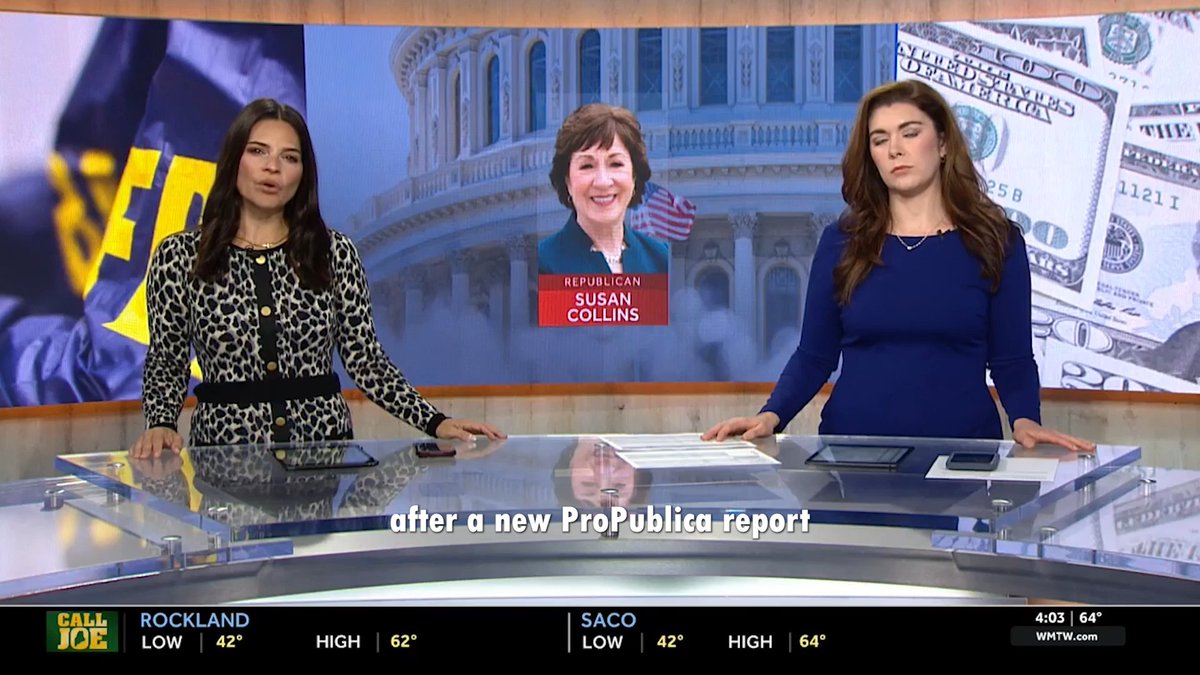 Mainers deserve answers. Donald Trump has no reason to hold Susan Collins accountable for the pay-to-play allegations against her when she’s voted with him 96% of the time. It’s time for Collins to answer to Maine taxpayers.