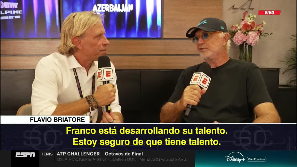 ❓ ¿Flavio Briatore está contento con la decisión de haber llevado a Franco Colapinto a Alpine? "CINCUENTA Y CINCUENTA". 🤣 📺 #AzerbaijanGP | Toda la temporada de #F1 por #DisneyPlus Plan Premium