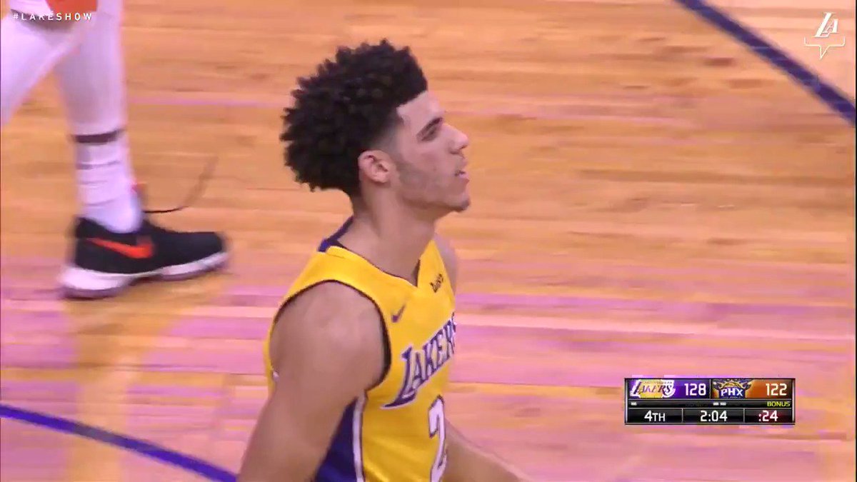 Lonzo Ball 2nd Career NBA Game (2017): 29 PTS | 11 REB | 9 AST 1 STL 4 3PM 12/27 FG