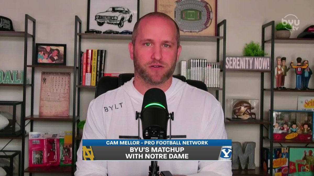 "I do think overall theres actually more talent on the BYU defense than there is Norte Dame defense through all 11 starters" Cam Mellor on the BYU &amp; Norte Dame defense