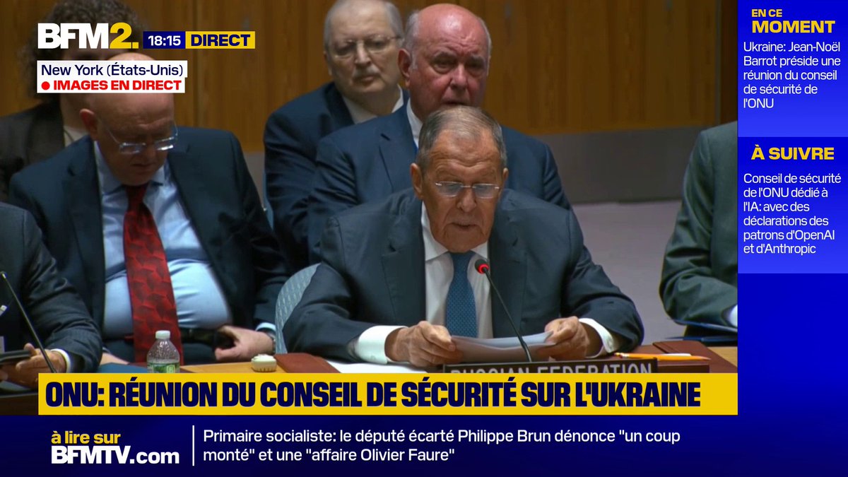 Guerre en Ukraine: "Nous ne ferons pas de trêve", déclare Sergueï Lavrov, ministre russe des Affaires étrangères, à l'ONU #BFM2