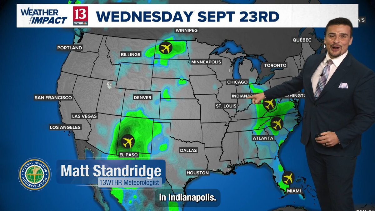 #FAAWeatherSquad guest WTHR.com meteorologist Matt @Standridgewx has your forecast! Challenging weather can result in delays and cancellations because safety comes first. Check your flight status with your airline and real-time airport updates at