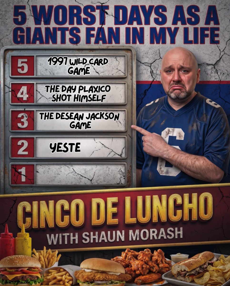 Morash ranks the five worst days of his life as a Giants fan😢 Shaun Morash