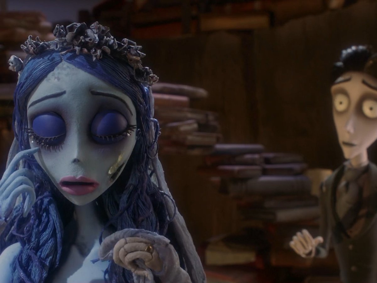Cried her eyes out, literally. Tim Burton's CORPSE BRIDE (2005), based on Howard Schwartz's folktale "The Finger," features the voices of Johnny Depp, Helena Bonham Carter, Emily Watson and Richard E. Grant. At the 78th Oscars, the film was nominated for Animated Feature Film.
