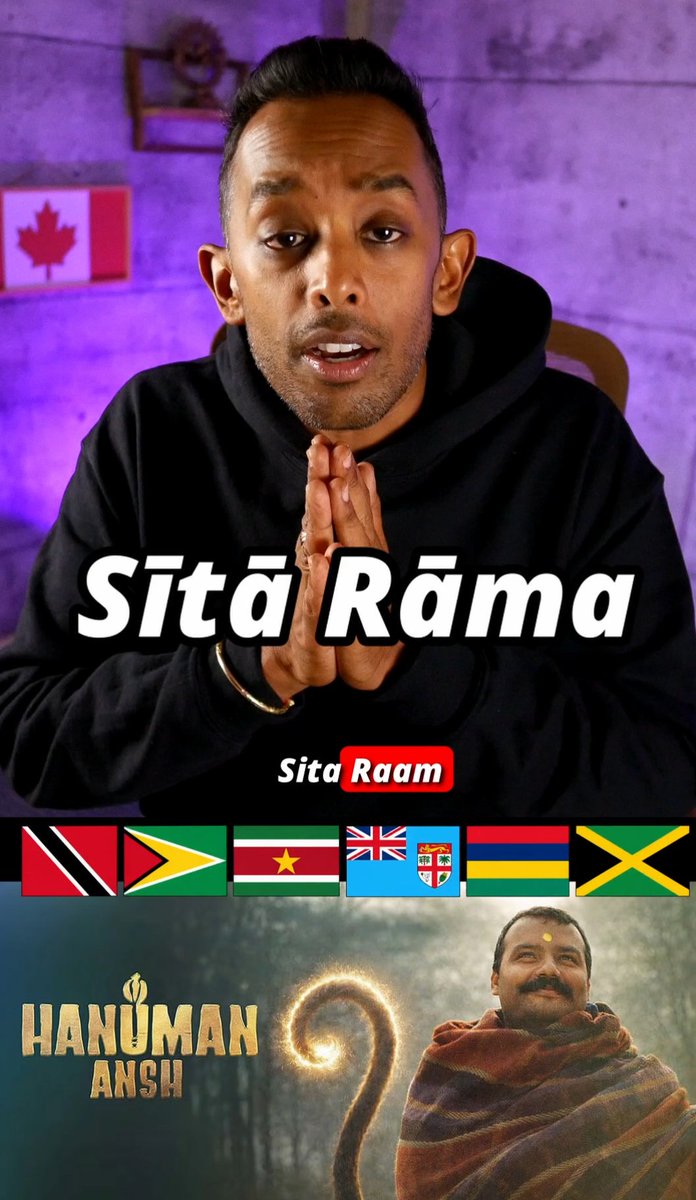 Two words carried a whole civilization across the ocean. "Sita Ram" — not Namaste — is how Caribbean Hindus have greeted each other for generations. Watching Hanuman Ansh reminded me how indentured labourers rebuilt Hindu life thousands of kilometres from Bharat with nothing but Ramayana, bhajan, puja, and those two words. Sita Ram. Sita Raam.