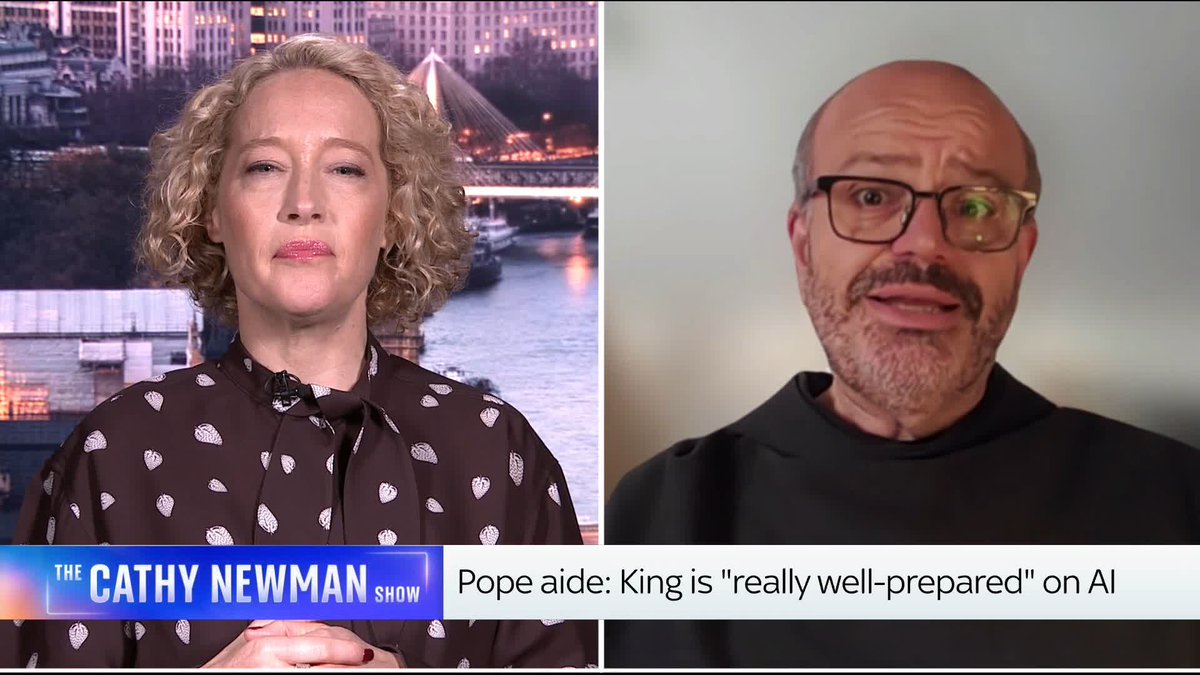 The Pope is "bringing wisdom from the Bible" to the debate about AI, says his adviser on artificial intelligence. Tech bosses will speak at the UN amid warnings about AI's risks, a subject Pope Leo XIV wrote about in a lengthy essay earlier this year. @CathyNewman | 📺 Sky 501