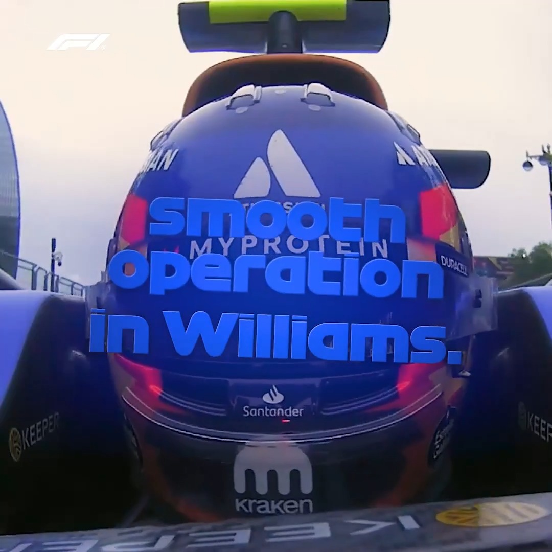 So smooth! 🤩 Jubilant scenes as Carlos scores his first podium for Atlassian Williams F1 Team #F1 #AzerbaijanGP