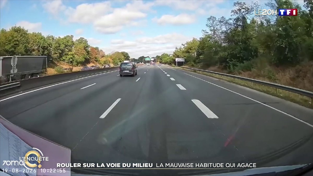 🚗 L’ENQUÊTE - Rouler sur la voie du milieu : la mauvaise habitude qui agace 📺 #LE20H de TF1 avec Gilles Bouleau