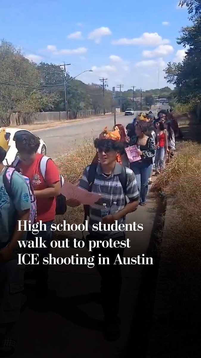 Students walked out of class to protest the shooting of Wilber Garcés Pérez, a DoorDash driver in Austin, by an ICE agent. The officer joined during the agency’s hiring spree last year and was not using a body camera, two former DHS officials said.