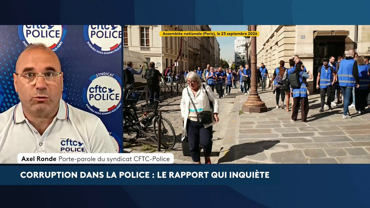 🔴 🗣️ Les "atteintes à la probité" dans la police ont augmenté de 45% en un an "Il faut que le gouvernement comprenne que si on demande des augmentations salariales, ce n'est pas pour rien", affirme Axel RONDE CFTC Police, porte-parole CFTC Police. #ASuivreAvec Loïc de La Mornais #canal16