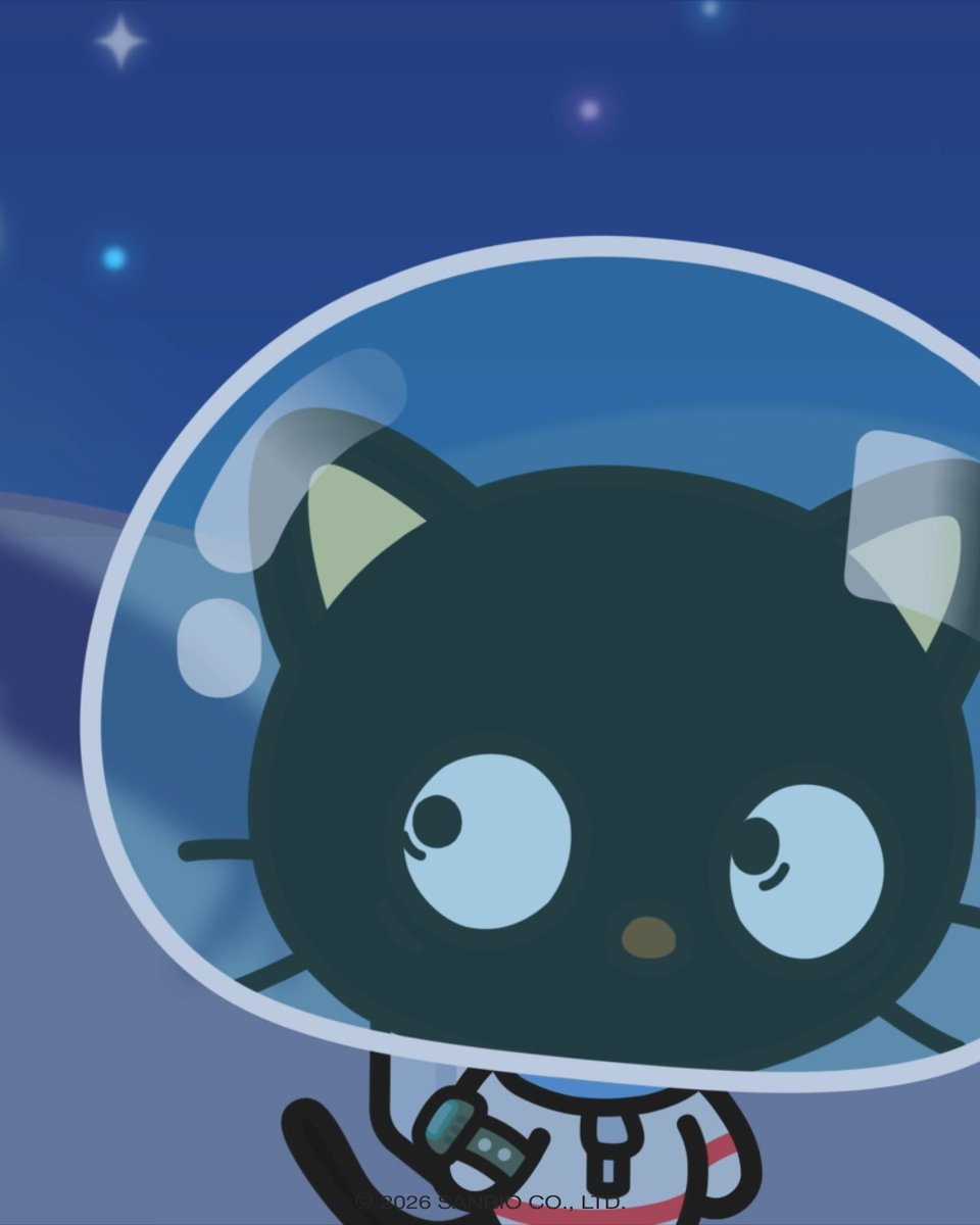 Chococat's space adventure takes a surprising turn! ⭐ Watch how on the Hello Kitty and Friends YouTube channel: