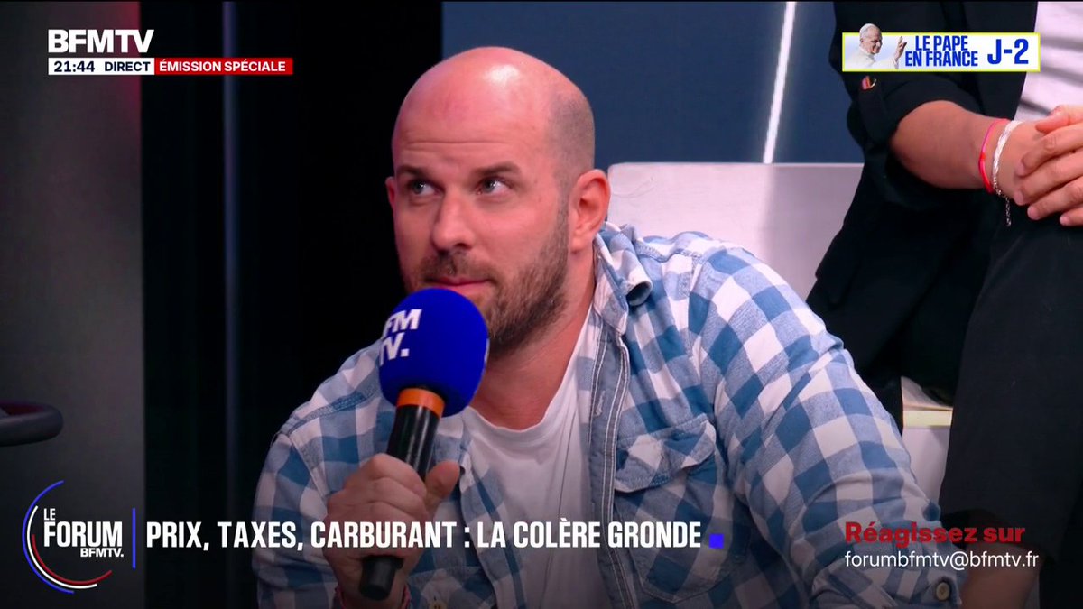 Crise des carburants: "Le gouvernement nous vole", estime Maximilien, superviseur dans la grande distribution dans l’Essonne #FORUMBFMTV