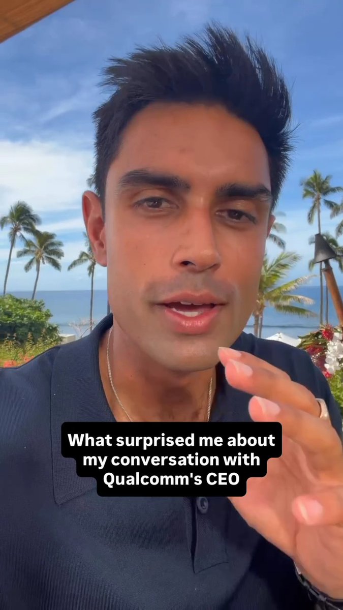 Qualcomm's CEO is thinking more about the end user than you'd expect from the leader of a chip company. Watch the full interview with Cristiano Amon on In the Loop with Ejaaz: