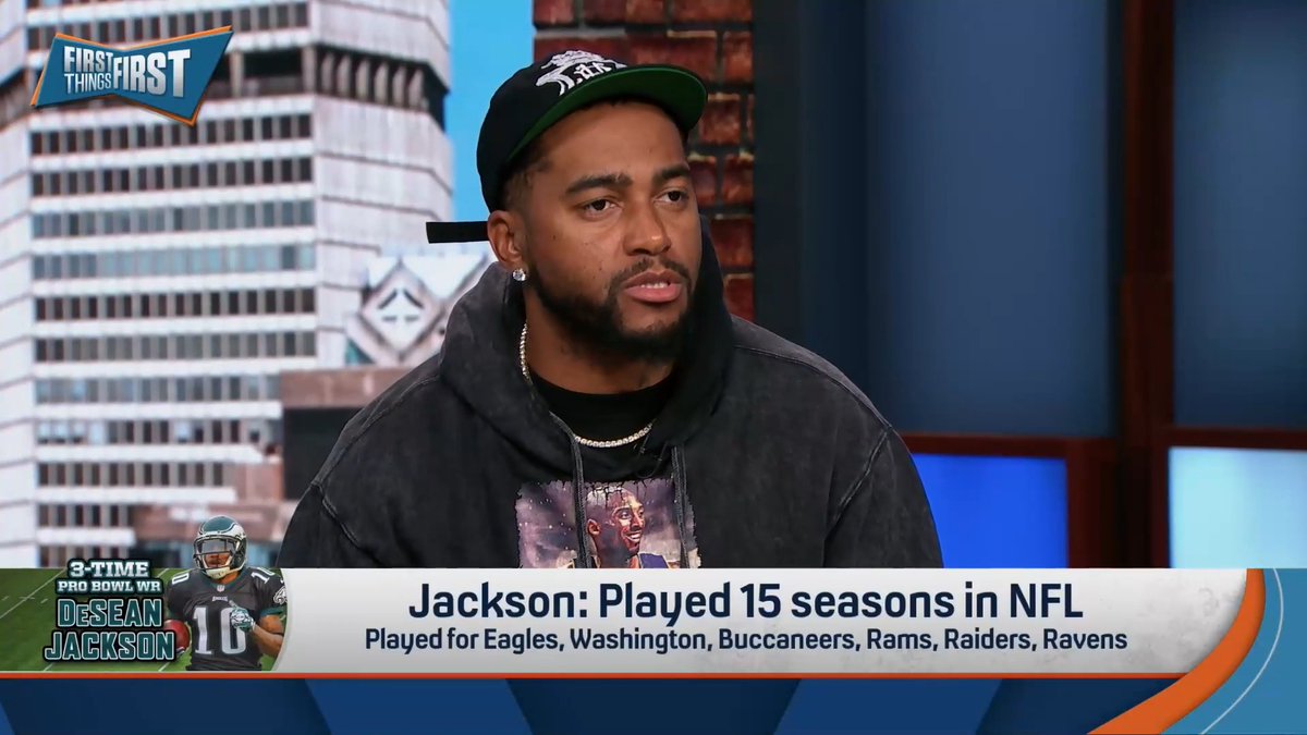 “Lamar has grown… When I was able to play with Lamar…I only played half the season with him but he got an arm… He can make any throw, there’s not one throw I’ve seen him not make.” Desean Jackson breaks down what it was like playing with Lamar Jackson: