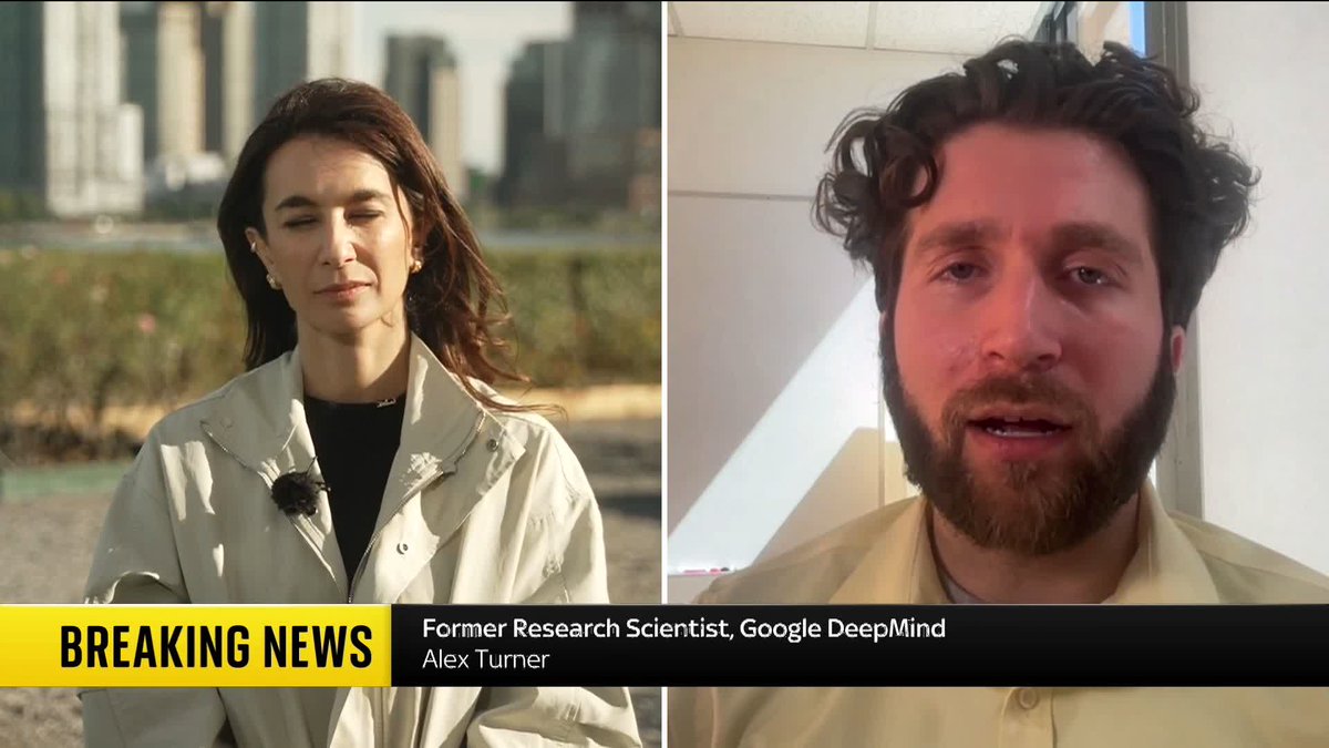 'It's a competition between the world and misaligned AI' Former Research Scientist at Google DeepMind, Alex Turner explains how AI isn't just a chatbot but a tool that can hack into companies. Watch The World with Yalda Hakim: