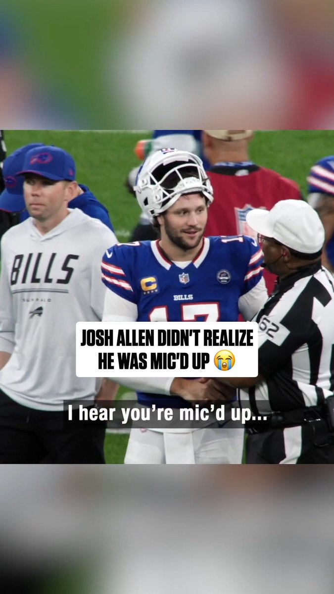 Ref played it off well 😅 Josh Allen | Buffalo Bills | NFL Films