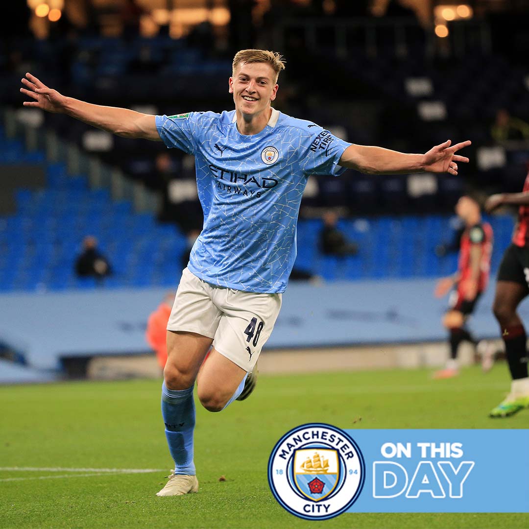 Five years ago today, #ManCity 2-1 Bournemouth thanks to goals from Liam Delap & Phil Foden. ✨