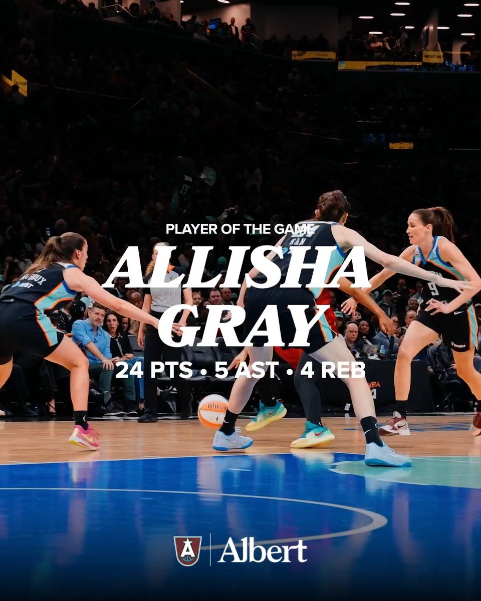 The AG Masterclass 🙂↕️ She kept it in high gear all night! With a team-high 24 PTS, Allisha Gray is YOUR Albert Player of the Game