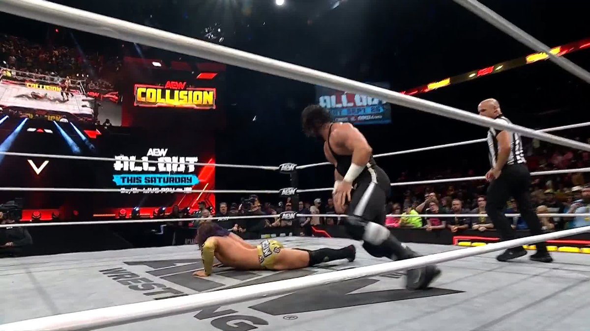 The consequences of @BastardPAC's continued attack on Ace Austin 👆🏼♠️ エース・オースティン were immediate! A brawl erupts as no one is waiting for the #AEWTailgateBrawl and #AEWAllOut on Saturday! Watch the #AEWDynamite and #AEWCollision replay on HBO Max