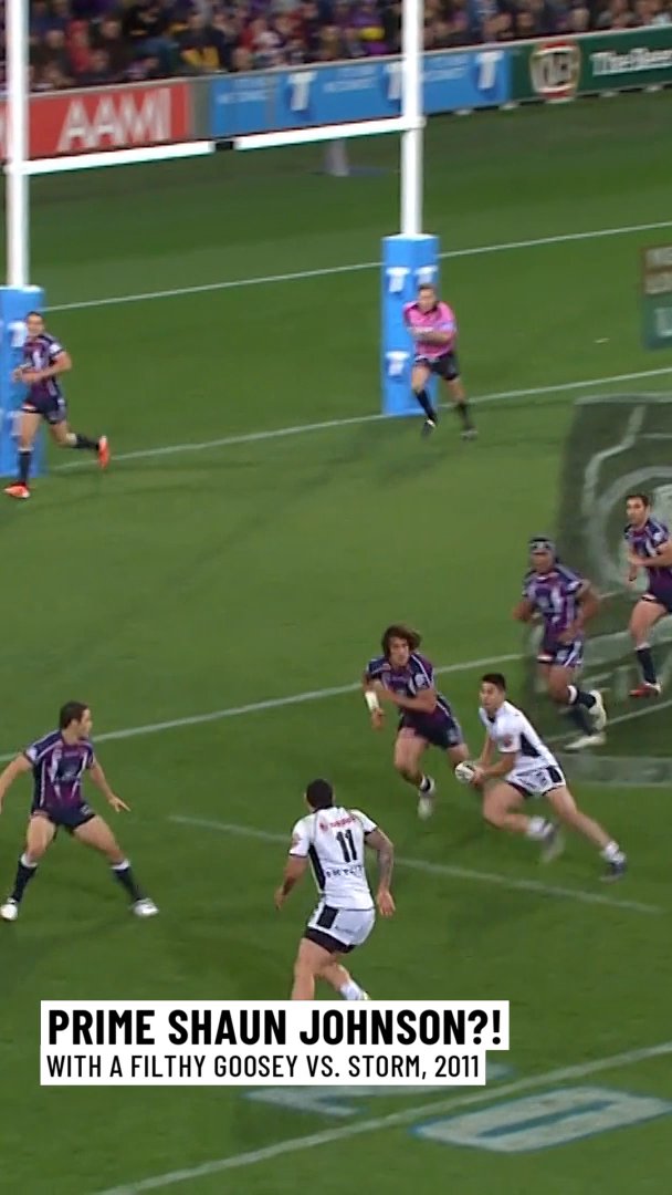 Nothing but pure wizardry from SJ 😳 Back in 2011, hitting the Storm defense with that filthy goosey, before serving up a dime of an offload to book the Wahs spot in the #NRLGF. Who's locking in their spot this weekend?