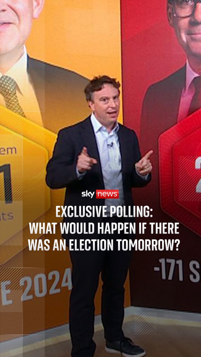 A new YouGov mega poll projects what would happen if an election was held tomorrow. Sam Coates Sky reveals the bad news for one party leader, down significantly since last year.