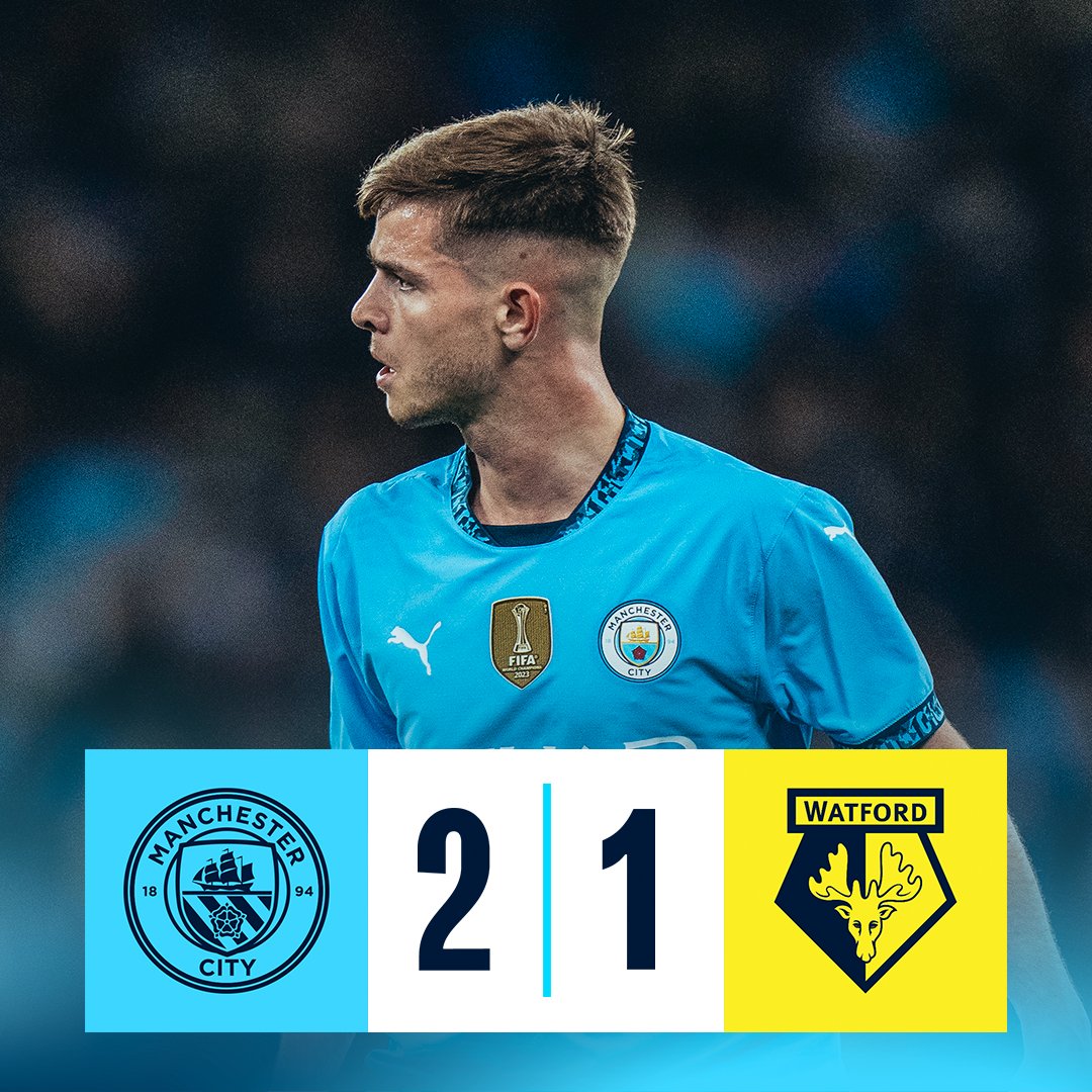 #OnThisDay: #ManCity 2-1 Watford [2024] ⚽️ [5'] Jeremy Doku ⚽️ [38’] Matheus Nunes - ⚽️ [86'] Tom Ince