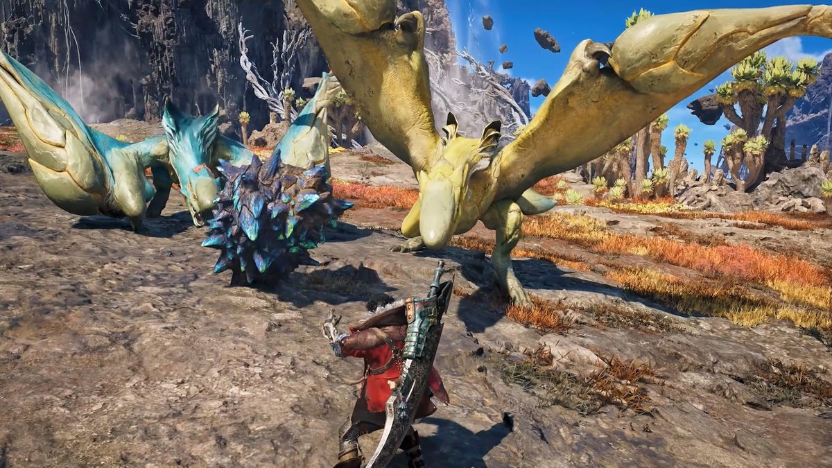 Being a Gandron is pretty sweet, you're an amphibian who coats themselves in cool looking ore, able to protect yourself by curling up into a defensive ball whenever danger is around... wait... why is that hunter looking at you like that? #MHWilds #Ascendance