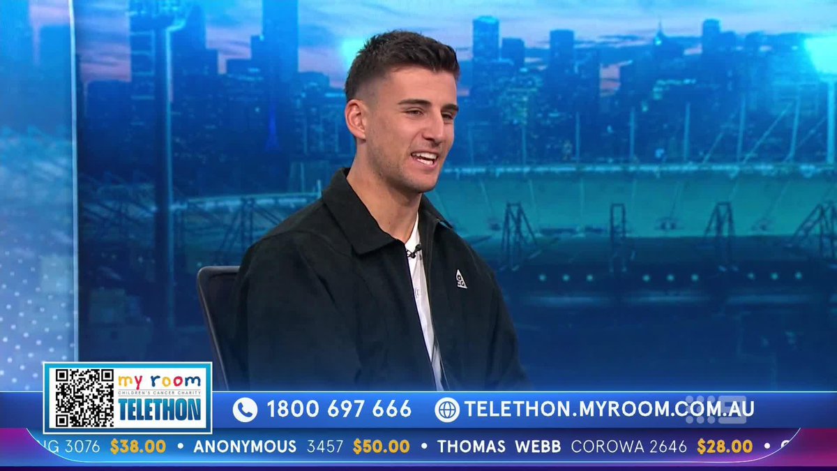 "It's better him playing this week and not missing Round 1 next year..." 😅 Nick Daicos on Lachie Neale 👀 #MyRoomTelethon | Watch on 9 & 9Now 🖥️