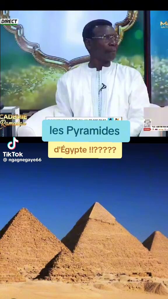 Votre gars dit que les pyramides égyptienn ont été construites par les Djinns... Nous nos sources nous indiquent que les pyramides ont été construites par les ouvriers égyptiens. D'ailleurs c'est la source la plus répandue et la seule que j'ai entendu avant les élucubrations de cet autoproclamé Professeur... C'est sous l'ancien empire qu'on a construit les pyramides. la Grande Pyramide de Khéops date d'environ 2600 av. J.-C., soit près de 4 600 ans avant aujourd'hui Madiama il ment sur la date de construction des pyramides, il ment aussi sur ceux qui ont construit mes pyramides. Jinné yi suñu tabaxee pyramide yi luñu kay doyé? Dans son discours il oublie que les Egyptiens c'est un peuple très intelligent que c'est eux qui sont à l'origine des mathématiques, de l'écriture et pleines d'autres sciences Tay moom xhanna Do leen wax ni teggu ma dara séen loxo...