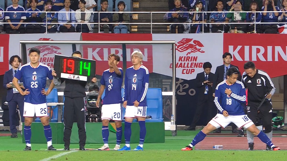🏆キリンチャレンジカップ2026 🇯🇵#SAMURAIBLUE vs ウルグアイ代表🇺🇾 鈴木淳之介、伊東純也、久保建英、上田綺世の4人が宮城のピッチへ!🏟 フジテレビ系列&TVerで只今放送中❗️📺 ▶ #サッカー日本代表